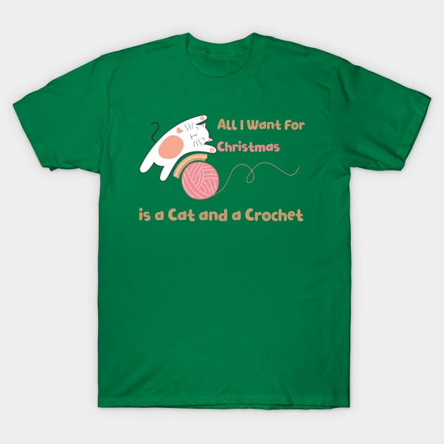 All I want for Christmas is a Cat and a Crochet T-Shirt by Coldhand34